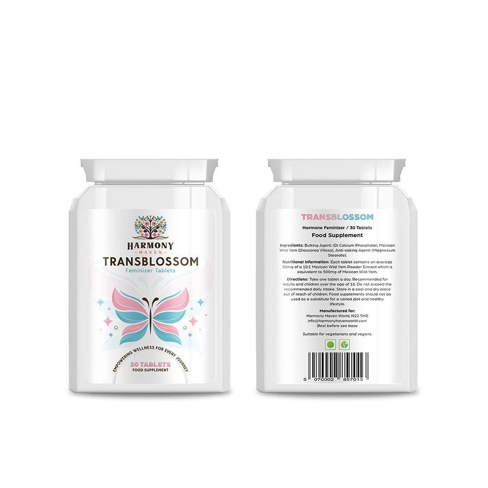 30 MTF Feminine Tablets By TransBlossom-Ideal for a vegan & vegetarian lifestyle